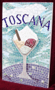Toscana cégtábla mozaikból